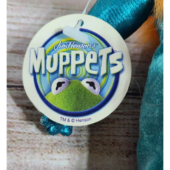 Jim Henson Muppets Plush Miss Piggy Stuffed Animal Doll Nanco Orange Blue 10" - Picture 3 of 4